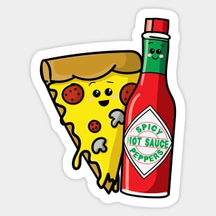 Pizza & Hot Sauce Sticker